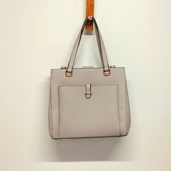 Urban Expressions Handbags - URBAN EXPRESSIONS LARGE HANDBAG WITH SHOULDER STRAP VEGAN LEATHER